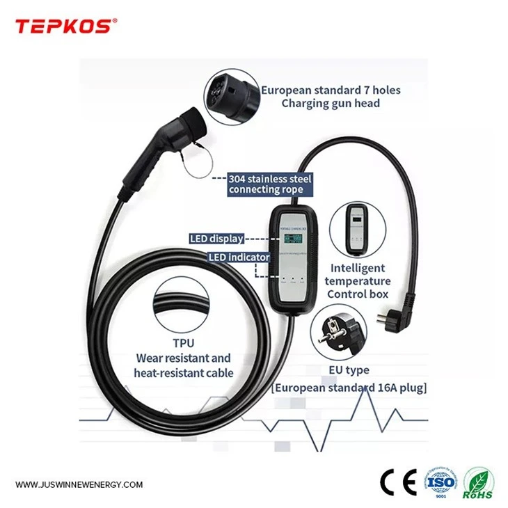 Portable Type 2 Electric Vehicle Charger